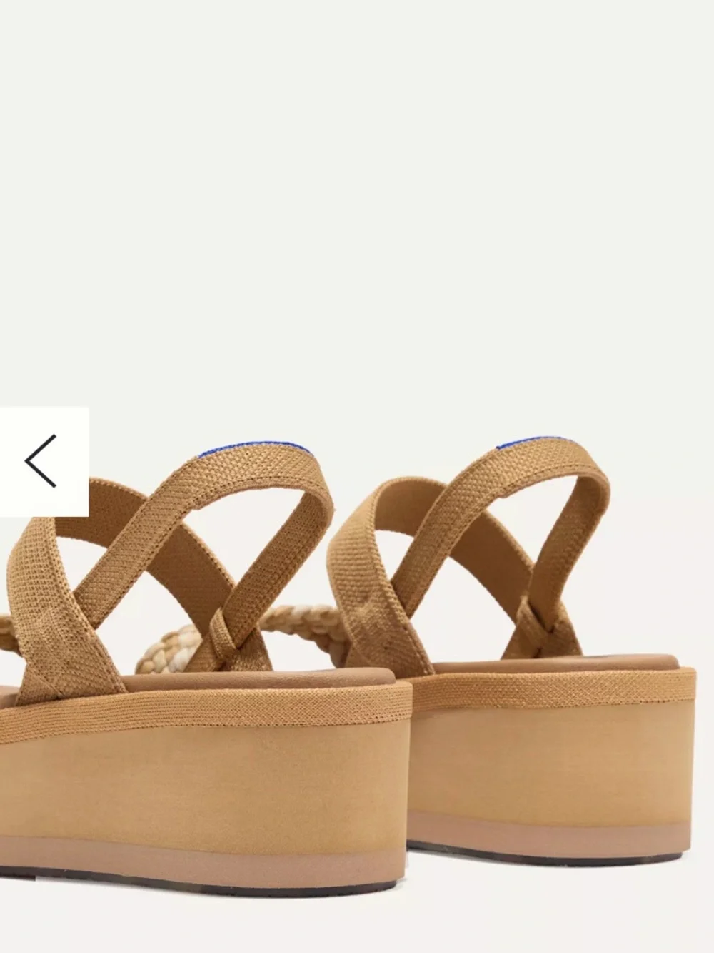 Rothy's The Lightweight Wedge Sandals, Light Sand, 7.5 - Picture 7 of 11